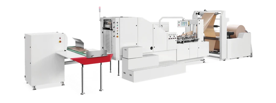 330-Automatic High Speed Square Bottom Paper Bag Machine-L Shaped Collector