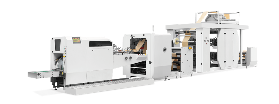 G350J-Fully Automatic High Speed Flat Bottom Paper Bag Machine With 2 Colors Printing Machine